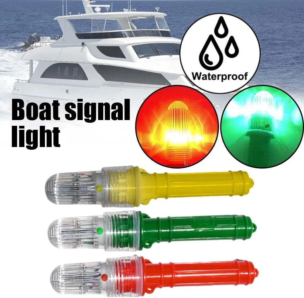 3 PCS Boat Flares, Electronic Boat Flare Coast Guard Approved, Waterproof Boat Safety Kit Emergency Signals for Fishing Nets, Buoys, Boats