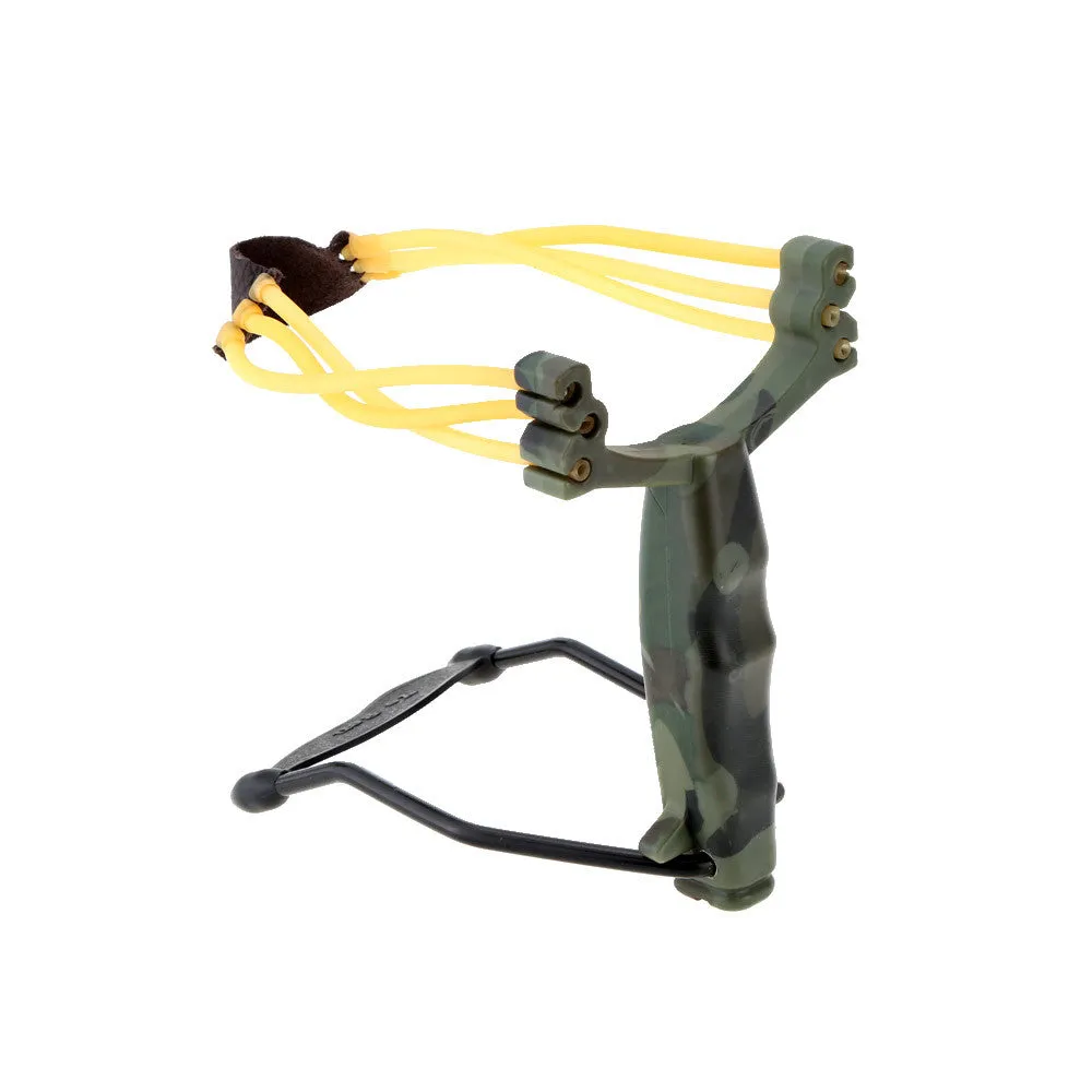 Adult Slingshot Outdoor Powerful Sling Shot Folding Wrist Camouflage Hunting Slingshot Catapult for Marble Games Hunting