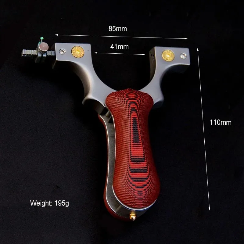 Ant Red Folding Slingshot with Fiber Sight