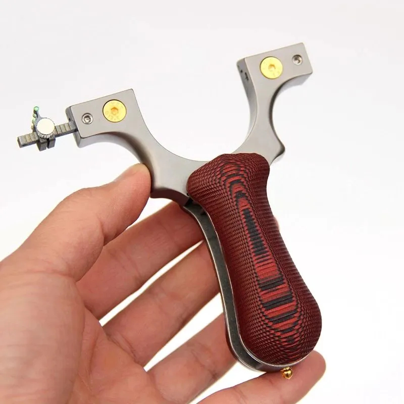 Ant Red Folding Slingshot with Fiber Sight
