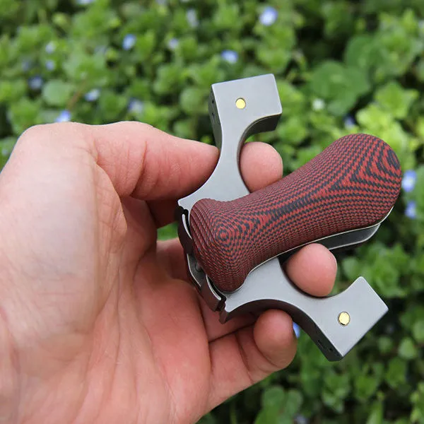Ant Red Folding Slingshot with Fiber Sight