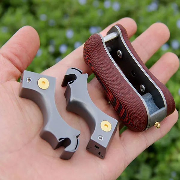 Ant Red Folding Slingshot with Fiber Sight