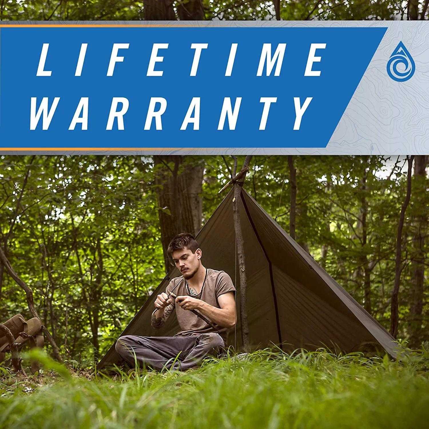 Aqua Quest Guide Tarp - 100% Waterproof Ultralight Ripstop Silnylon Backpacking Rain Fly - 10X7, 10X10, 13X10, 15X15, or 20X13 Ft Forester Green, Olive Drab or Stealth Gray