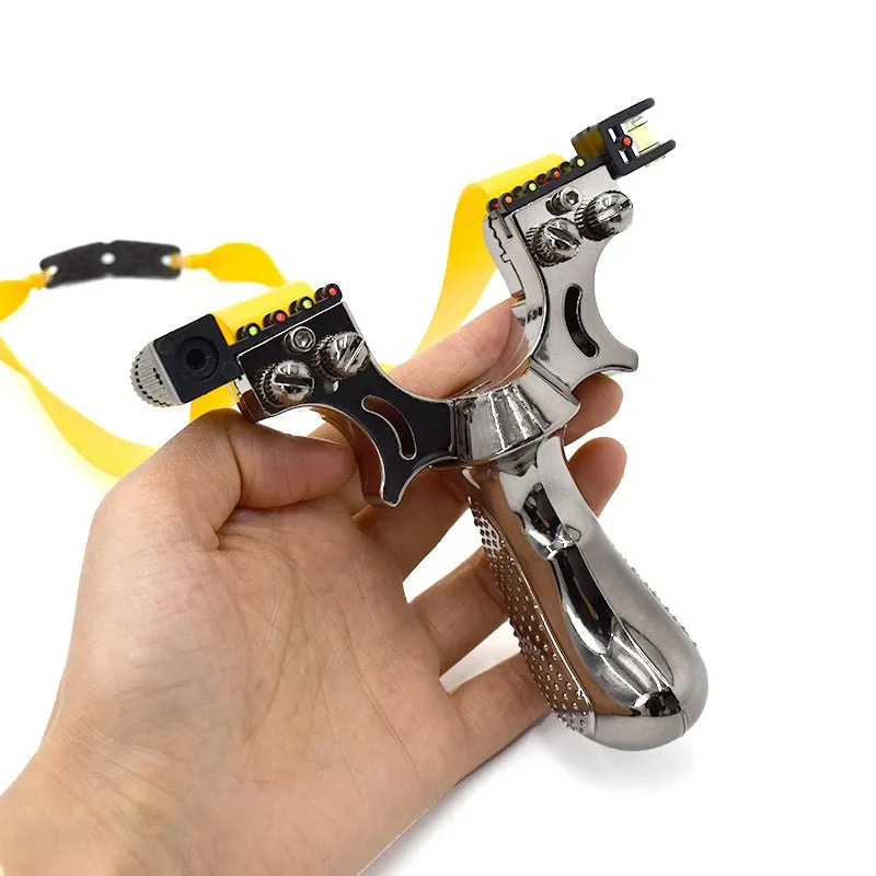 Double Screw Grey Resin High Precision Laser Slingshot Outdoor Resistant Portable Target Shooting Slingshot