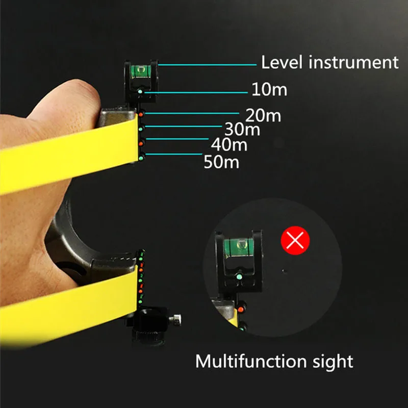 Double Screw Grey Resin High Precision Laser Slingshot Outdoor Resistant Portable Target Shooting Slingshot