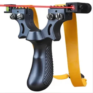 Double Screw Grey Resin High Precision Laser Slingshot Outdoor Resistant Portable Target Shooting Slingshot