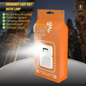 Emergency Light Salt Water Lamp, No Battery Required Portable Lantern for Hiking,Camping Essentials Survival Gear Outdoor Lamp for Power Outages Outdoor Activities Night Fishing Camping