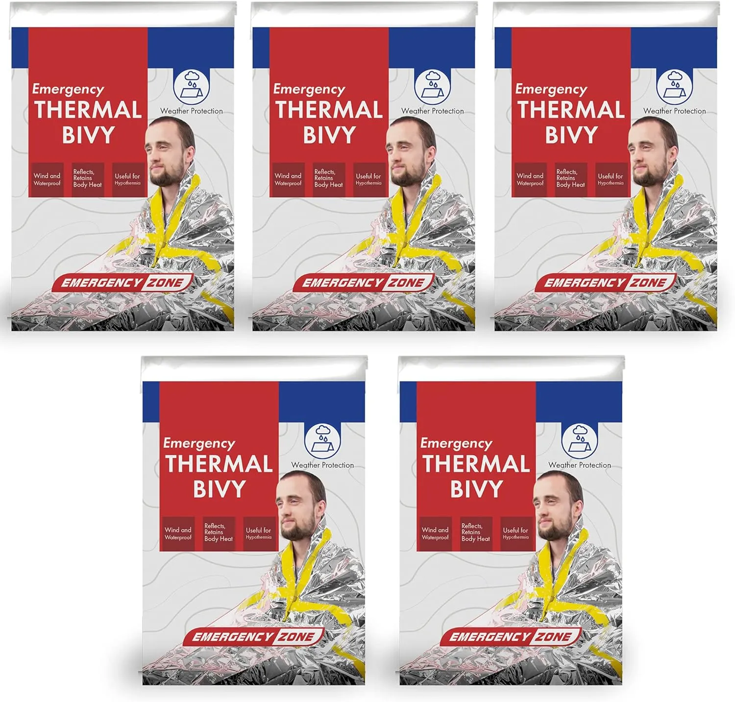 Emergency Zone Emergency Sleeping Bag, Survival Bag, 1, 5, 12, and 144 Packs Available