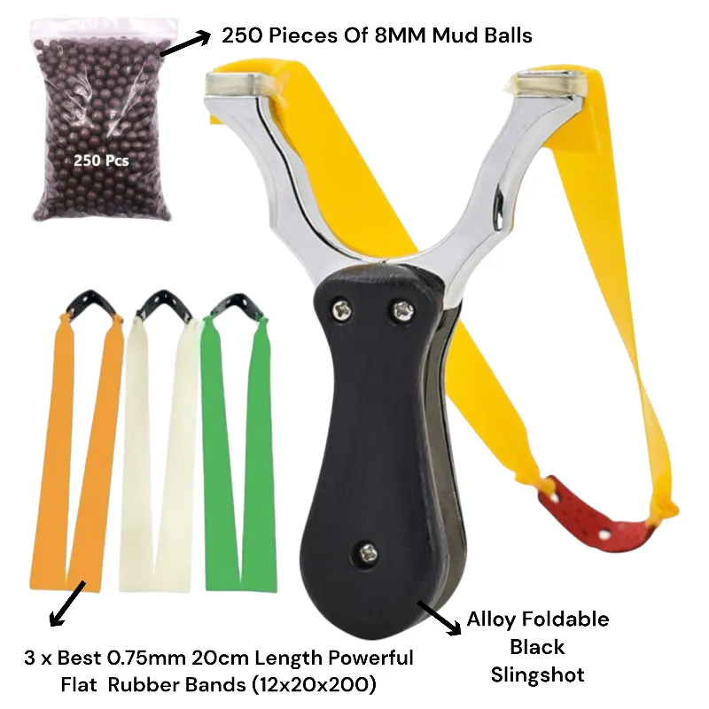 Folding Resin Patch Alloy Material Detachable Portable Shrink Pocket Slingshot Outdoor Target Shooting Slingshot
