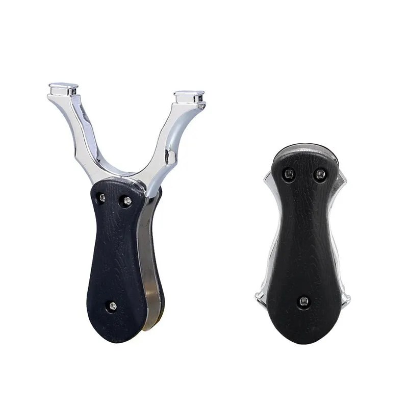 Folding Resin Patch Alloy Material Detachable Portable Shrink Pocket Slingshot Outdoor Target Shooting Slingshot