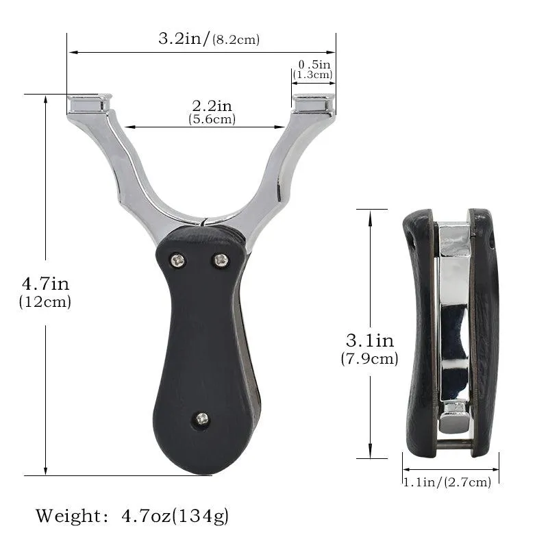 Folding Resin Patch Alloy Material Detachable Portable Shrink Pocket Slingshot Outdoor Target Shooting Slingshot