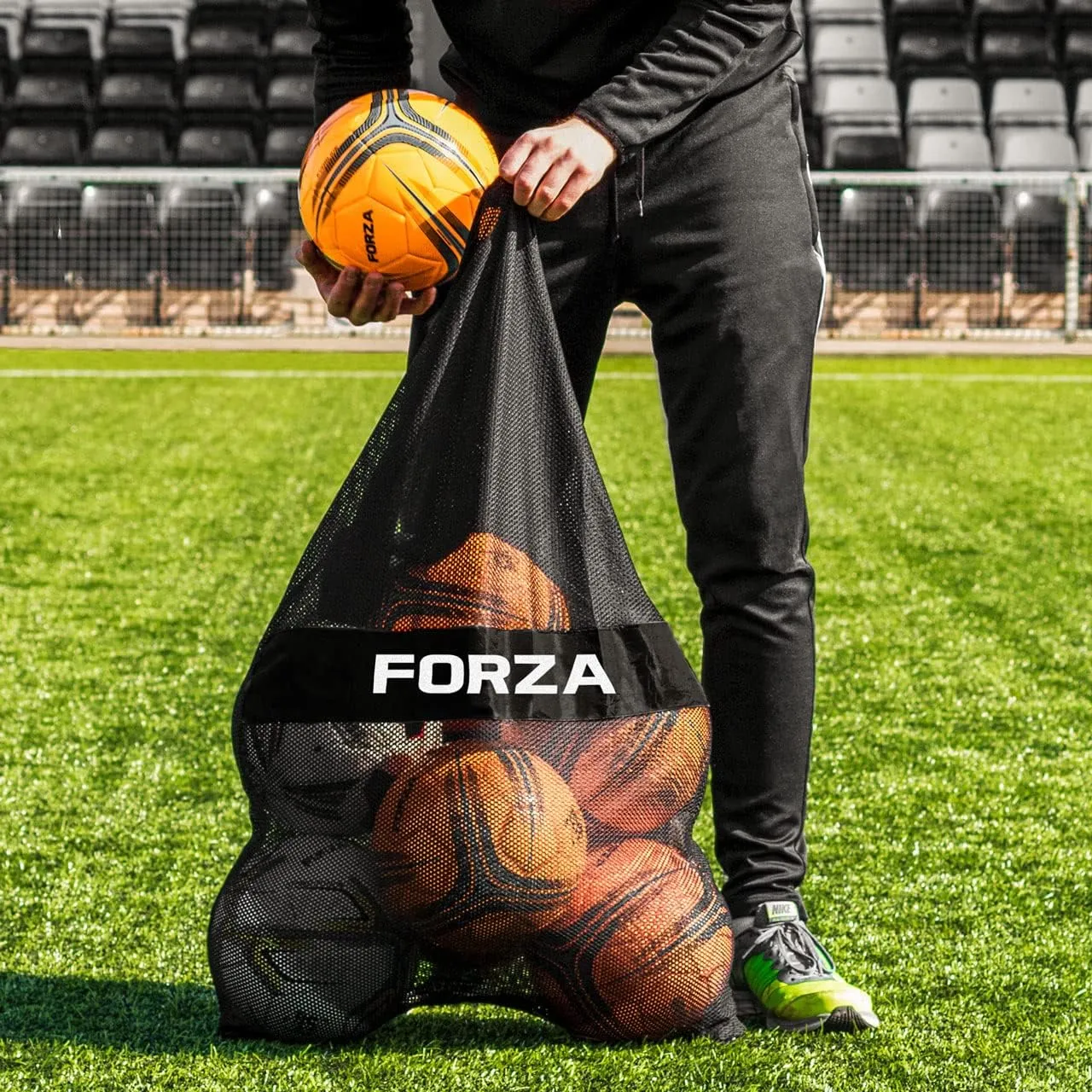 FORZA Soccer Ball Carry Bag - Easily Transport Up To 10 Balls From The Locker Rooms To The Practice Pitches [Net World Sports]