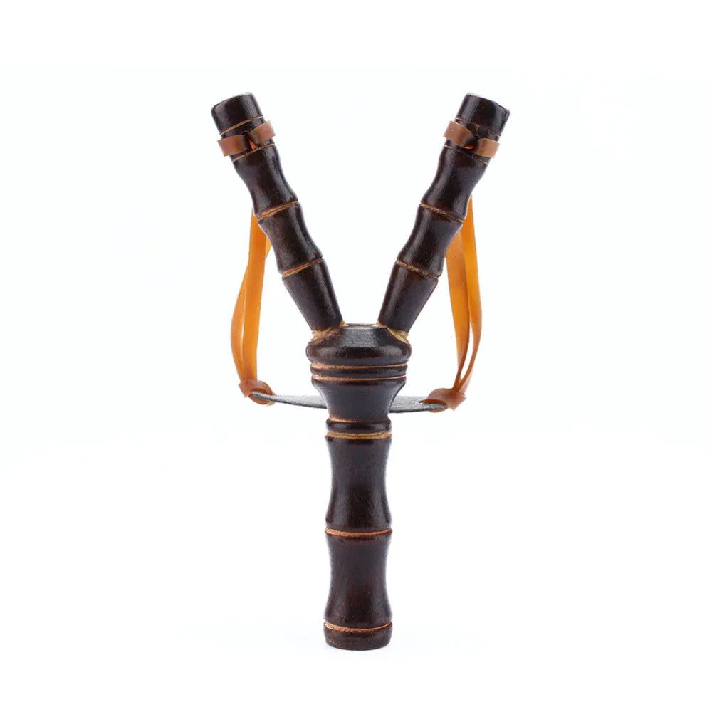 High Quality Sturdy Sling Slingshot Catapult Launcher Bamboo Style Wood Wooden Toy Rubber Band Catapult Slingshot Hunting