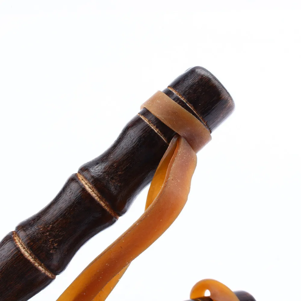 High Quality Sturdy Sling Slingshot Catapult Launcher Bamboo Style Wood Wooden Toy Rubber Band Catapult Slingshot Hunting