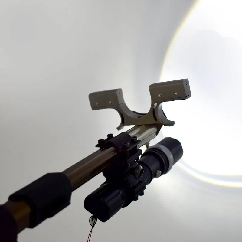 LR8 Gold Long Rod Slingshot With Torch