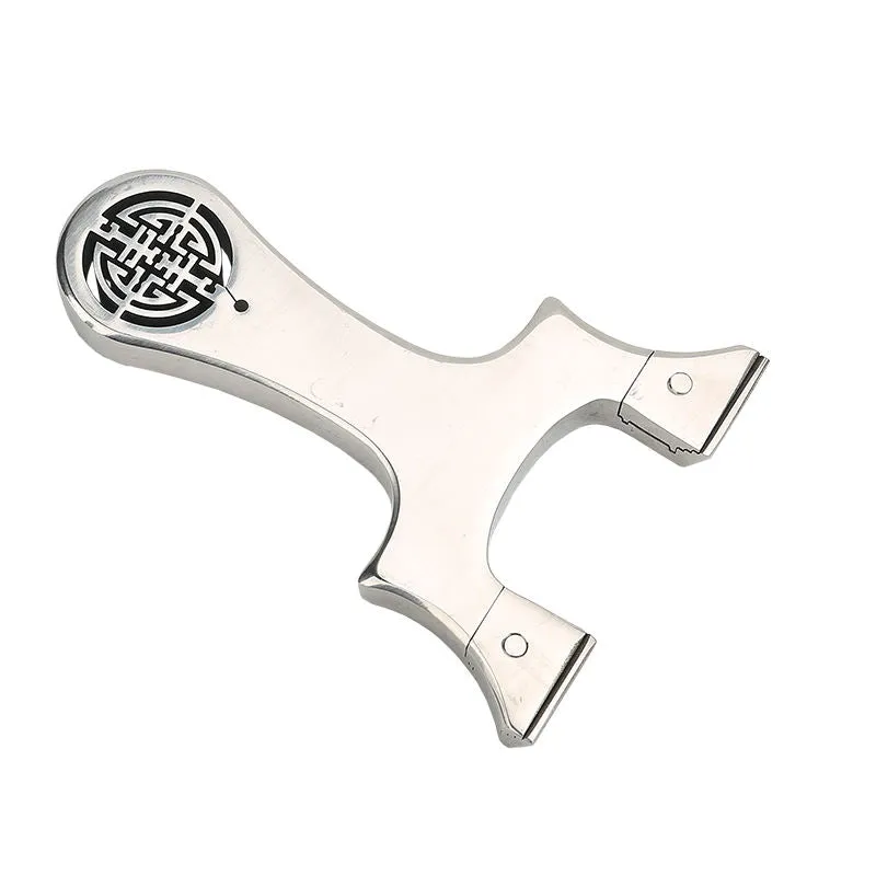 Maze Cut Portable Stainless Steel Slingshot