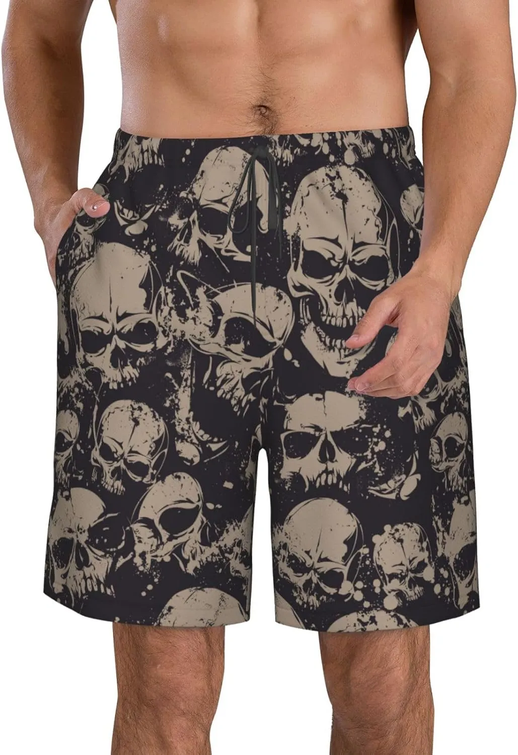 Men's Hunting camo Swim Trunks Mesh Lining Quick Dry Beach Board Shorts