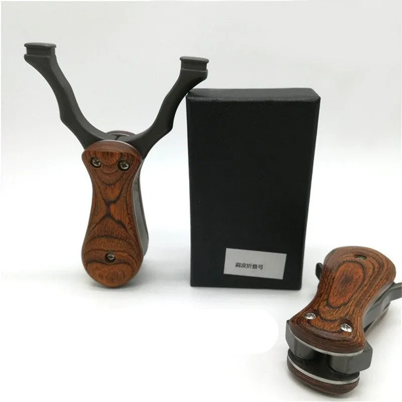 New Solid Wood Folding Portable Powerful Slingshot