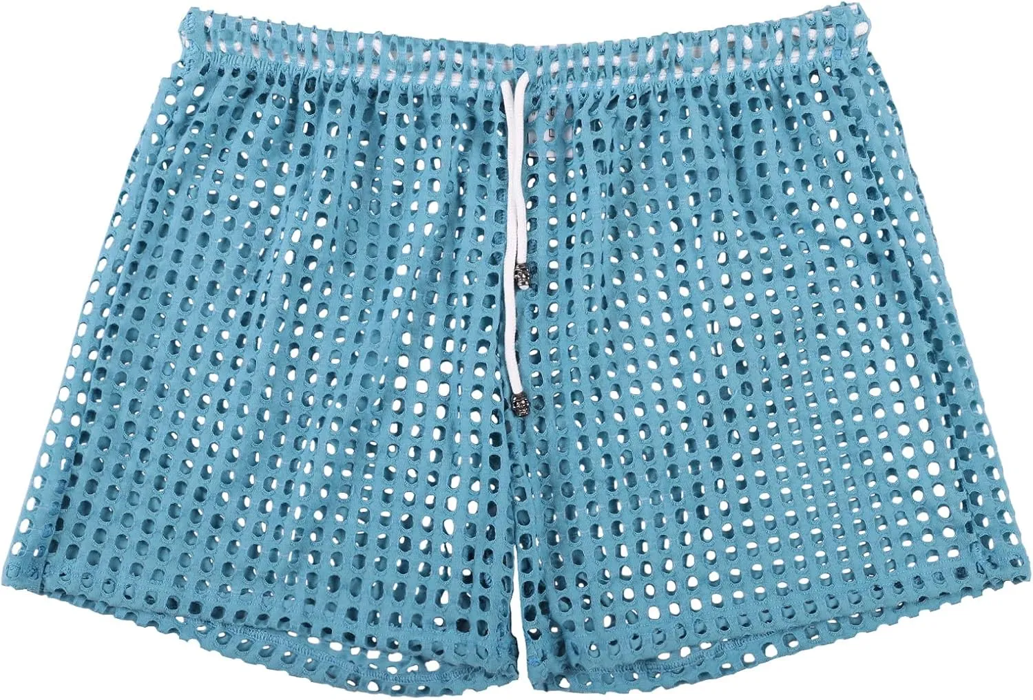 Panegy Men's Muscle Shorts Fishnet Openwork Boxer Shorts Workout Running Gym Mesh Hot Shorts Swim Trunks