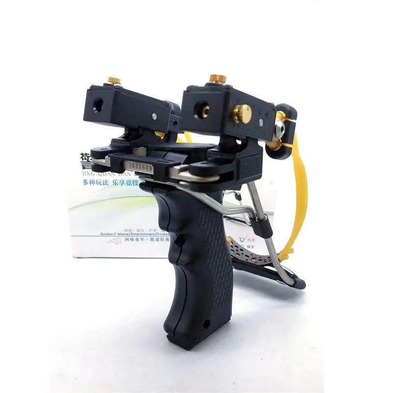 Police Dog Green / Red Laser Outdoor Target Shooting Powerful Folding Wrist Slingshot