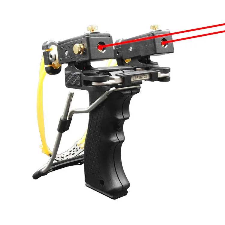 Police Dog Green / Red Laser Outdoor Target Shooting Powerful Folding Wrist Slingshot