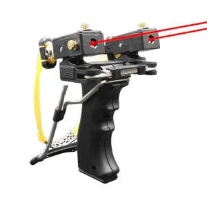 Police Dog Green / Red Laser Outdoor Target Shooting Powerful Folding Wrist Slingshot