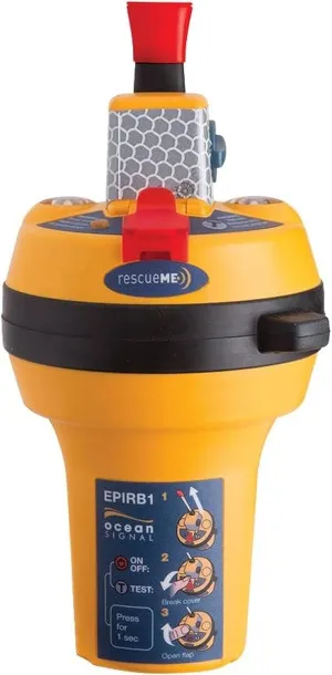 RescueME EPIRB1 - Smallest EPIRB for Boating with Retractable Antenna, Manual Quick Release Bracket, and 48  Hour Operational Life