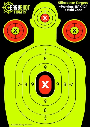 Shooting Targets 12 x 18inch Targets Highly Visible Neon Silhouette Paper Targets Heavy-Duty Paper Targets for Shooting in Short and Long Range Hunting Practice