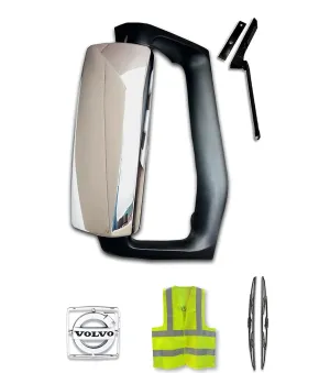 Side View Door Mirror Power Heated Chrome Passenger Volvo 2004  VNL VNM VNX