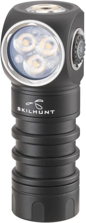 SKILHUNT H200 Mini Headlamp Flashlight,1600 lumens USB Magnetic Rechargeable LED Headlamp,Hands-Free Reliable Angle Ligh for Running Camping Hiking Caving (Black, H200 Mini 6500K Cool White)