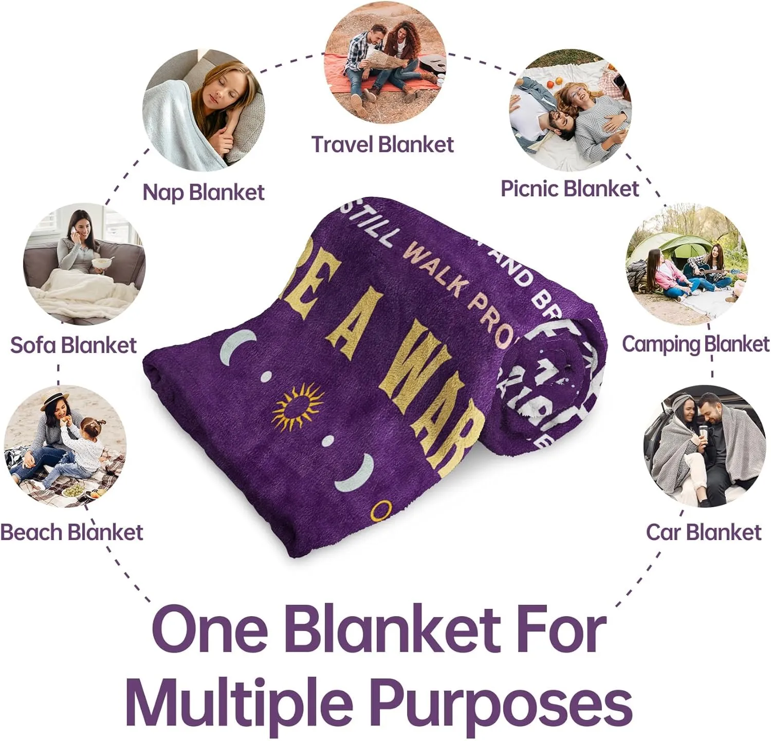 SteadStyle Cancer Care Gifts for Women, Get Well Soon Gifts Blanket 60''x 80'' for Her Him, Cancer Fighter Inspirational Quote Chemo Patient Gift - Meaningful Caring Message Battle Blanket