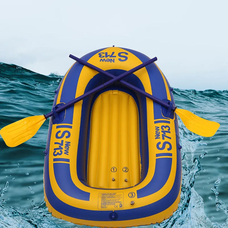 Summerella Floatie, Inflatable Boat Thickened PVC Max Load 176lbs Inflatable Kayak for Life-saving Outdoor Drifting Fishing Rowing Beach Swimming Boat