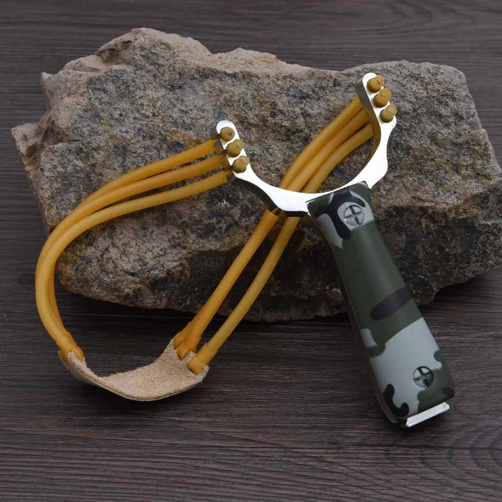 Super Powerful Sling shot Slingshot Aluminium Alloy Slingshot Camouflage Bow Catapult Outdoor Hunting Sling Shot Hunt Tool