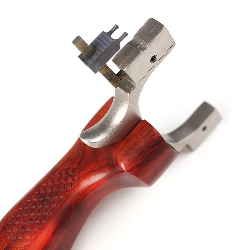 TTF Stainless Steel Bow Head Optical Fiber Sight Slingshot For Target Shooting Slingshot