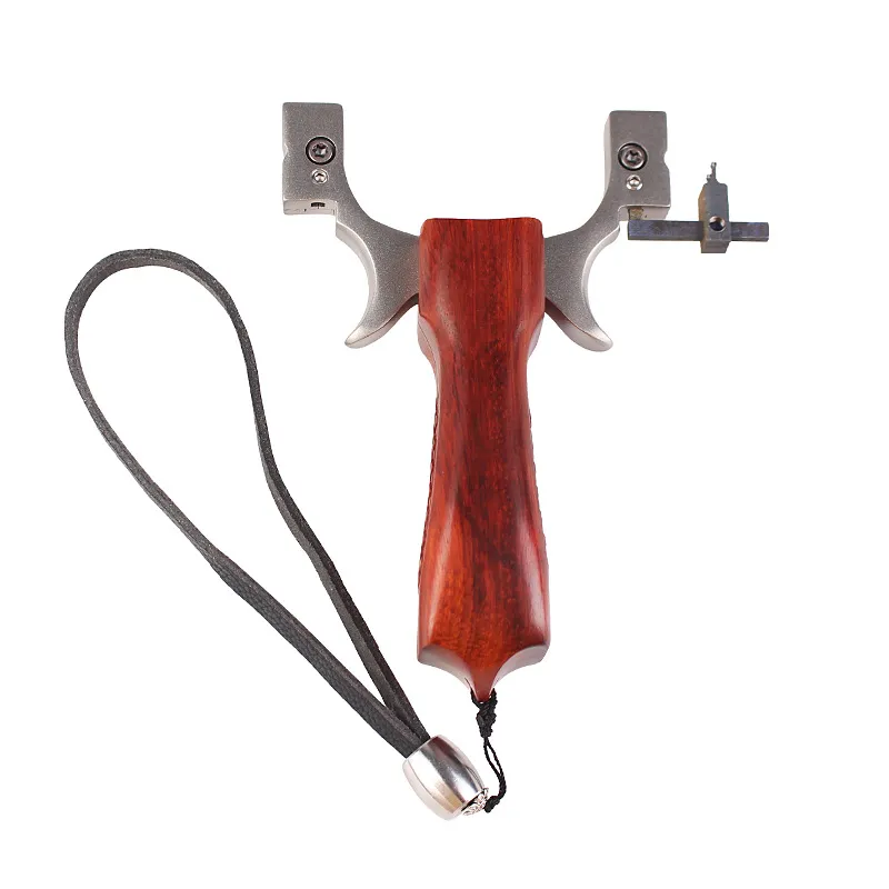 TTF Stainless Steel Bow Head Optical Fiber Sight Slingshot For Target Shooting Slingshot