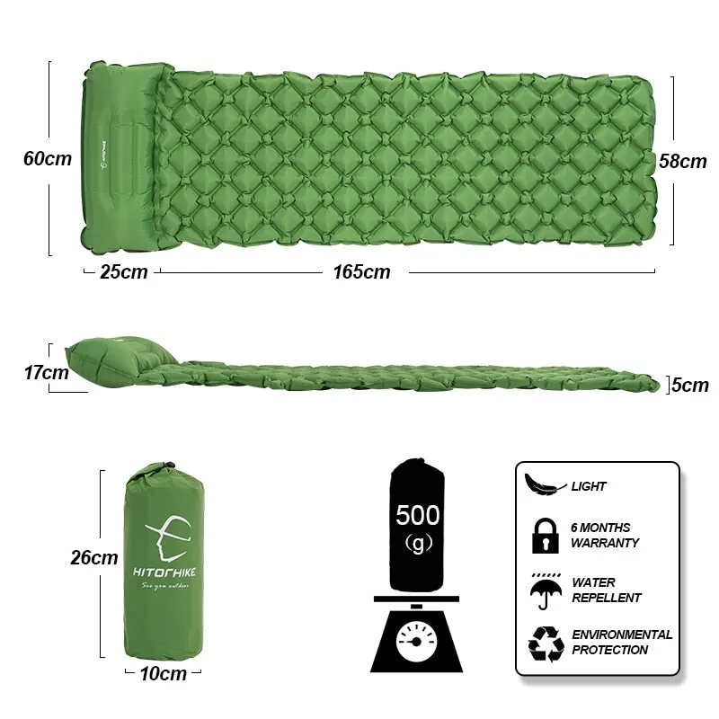 Upgraded Camo Inflatable Sleeping Pad Camping Mat With Pillow air mattress Cushion Sleeping Bag air sofas inflatable sofa