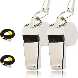 Whistle for Coaches, Metal Whistles for Adults with Lanyard, Loud Sport Whistle for Referee Teacher Police Soccer Gym