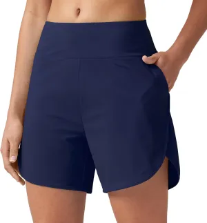Willit Women's 5" Swim Shorts with Liner High Waisted Quick Dry Swimming Board Shorts with Pockets UPF 50 