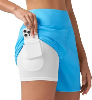 Willit Women's 5" Swim Shorts with Liner High Waisted Quick Dry Swimming Board Shorts with Pockets UPF 50 