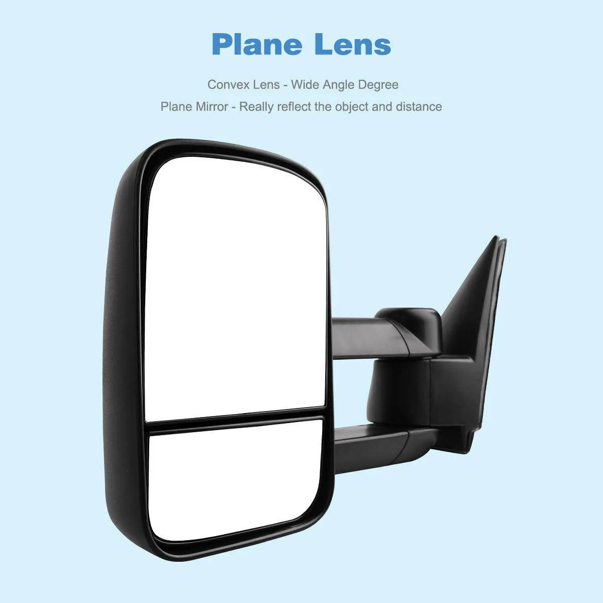 YITAMOTOR®  Manual Fold Tow Mirrors For 99-07 GMC Silverado Sierra 3500, 00-06 Chevy Tahoe Suburban 1500 2500 GMC Yukon XL Truck
