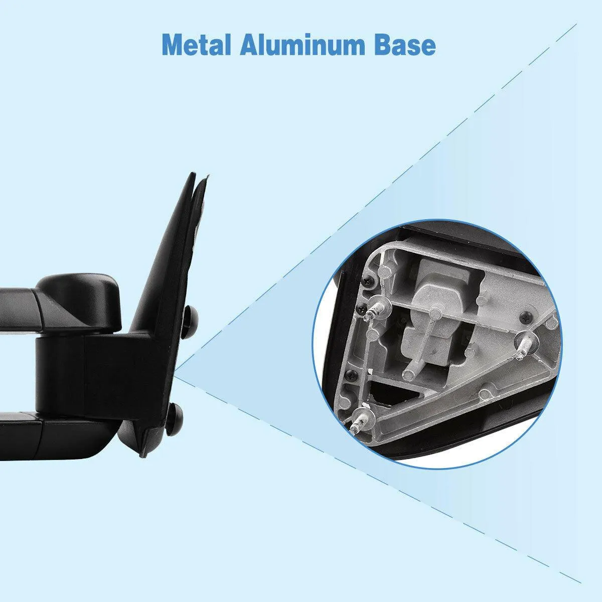 YITAMOTOR®  Manual Fold Tow Mirrors For 99-07 GMC Silverado Sierra 3500, 00-06 Chevy Tahoe Suburban 1500 2500 GMC Yukon XL Truck